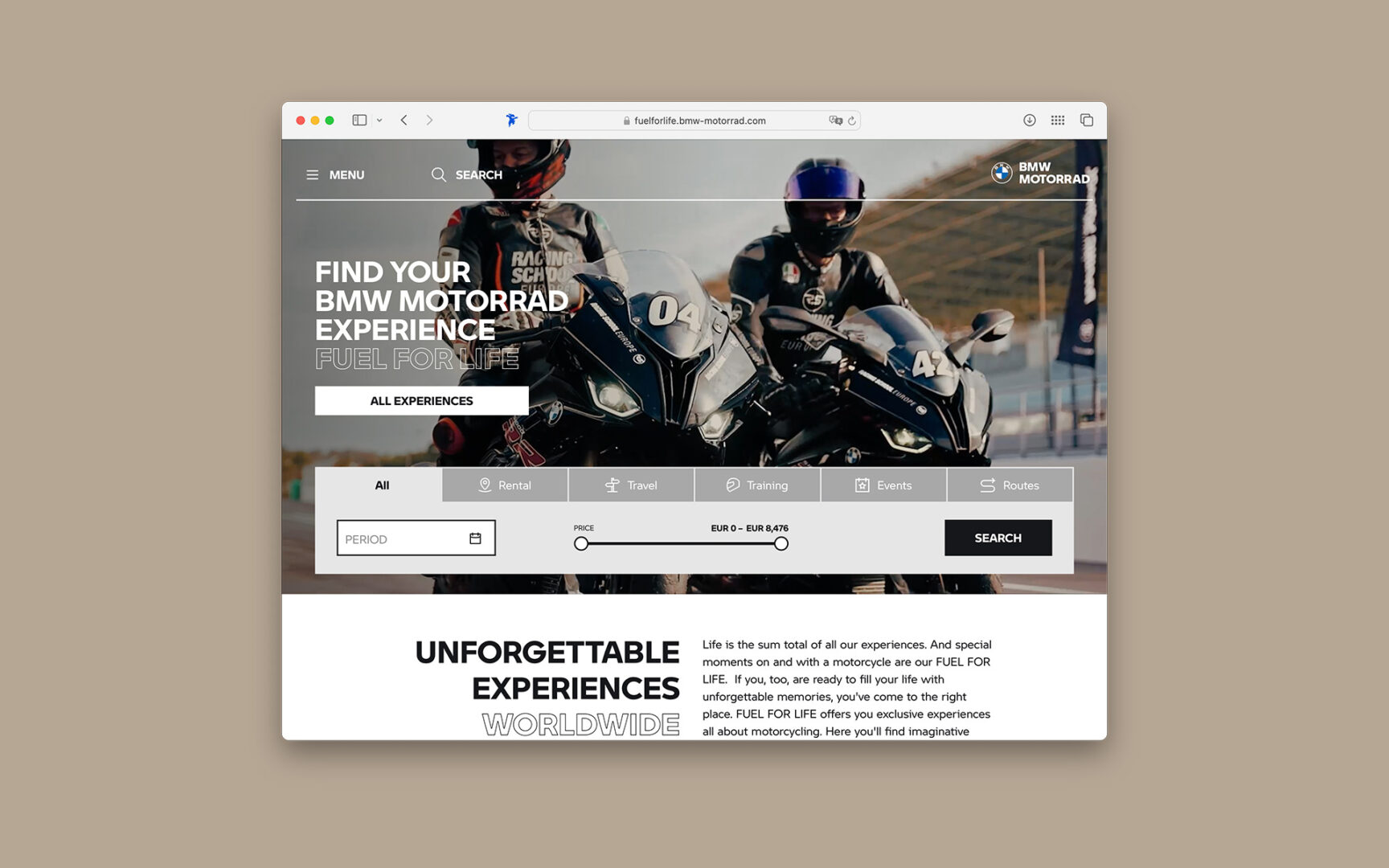 BMW Motorrad Fuel for Life Experiences
