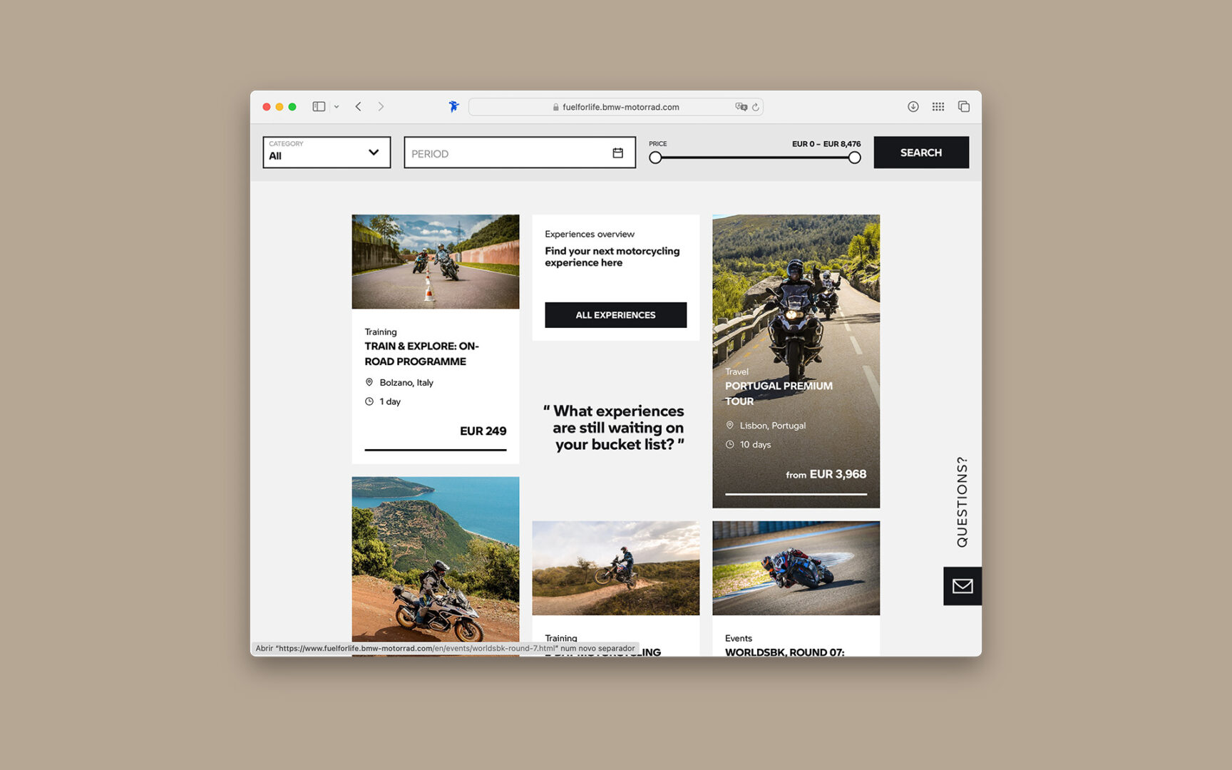 BMW Motorrad Fuel for Life Experiences