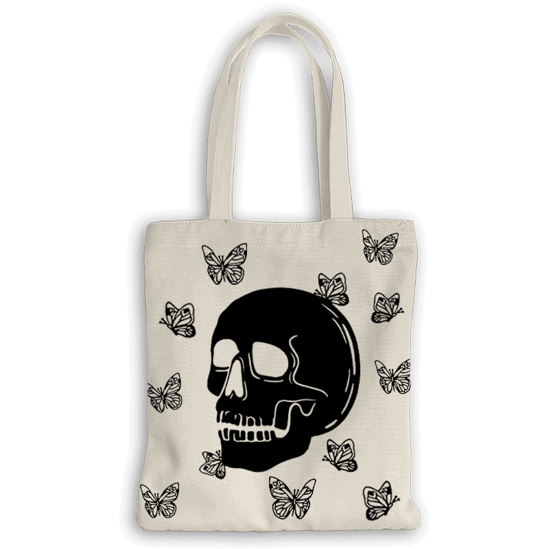 Butterflies and Skull Standard Tote bag