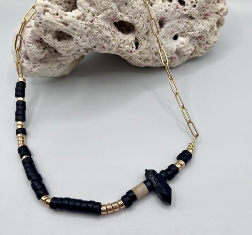 Onyx Gold Necklace