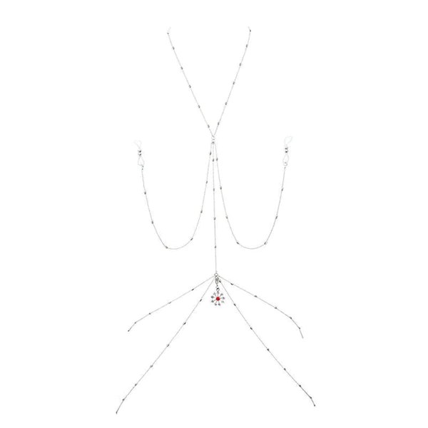 Fake Nipple Piercing with Chain Fake Nipple Rings for Women Sexy Non Piercing