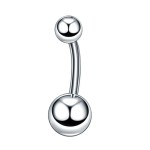 Silver Titanium Belly Ring
