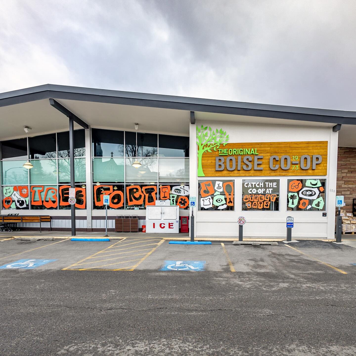Front entrance area of the Boise Co-Op market.