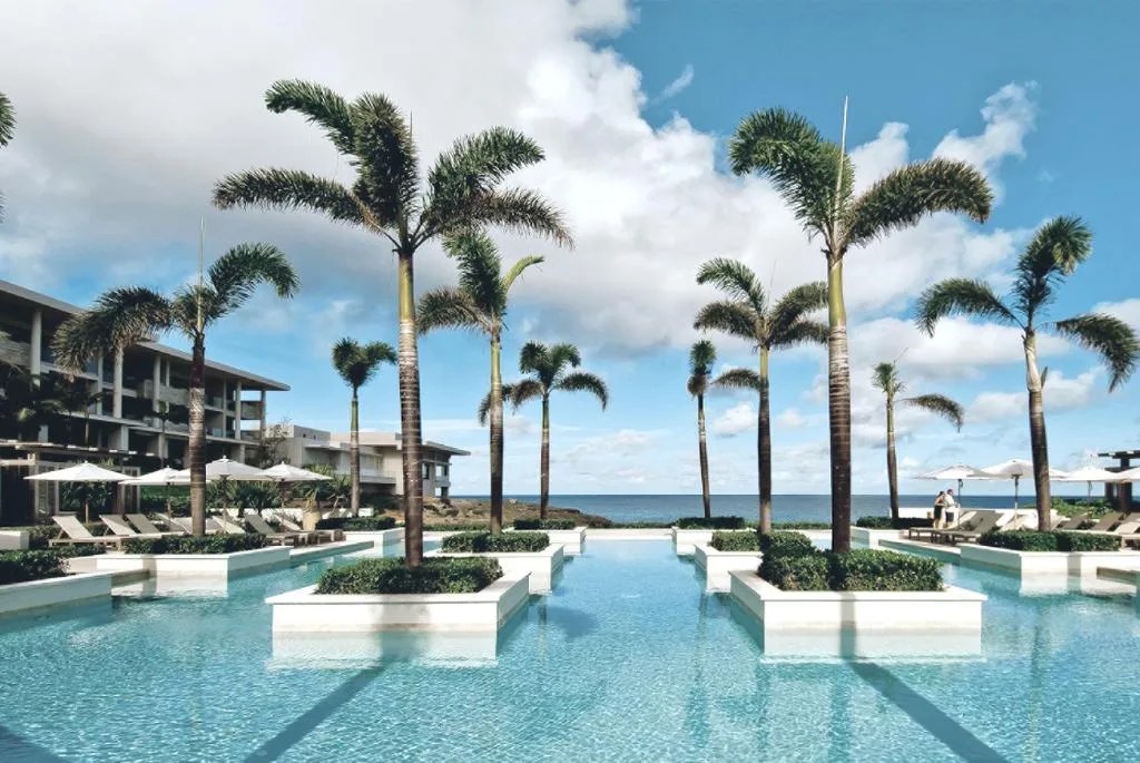 beautiful and uniquely shaped pool at the four seasons in anguilla