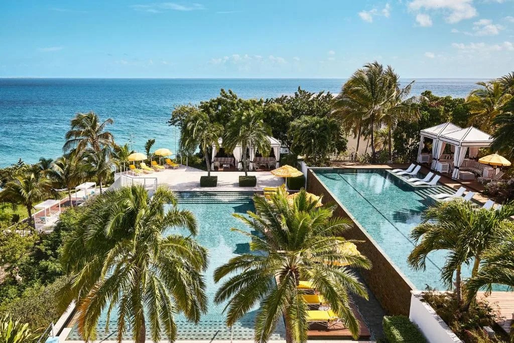 a stunning double tiered infinity pool at the malliouhana resort in anguilla