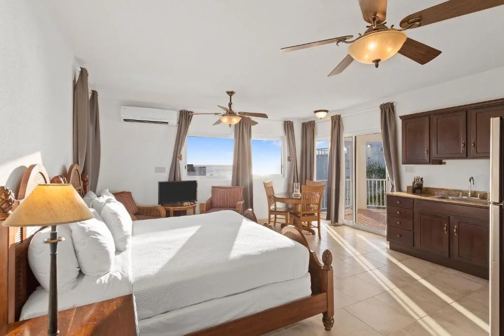 a simple but nice room at Turtles Nest Beach resort in anguilla
