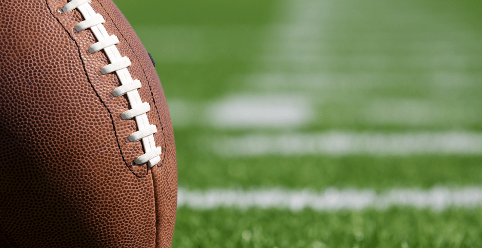 Football on field