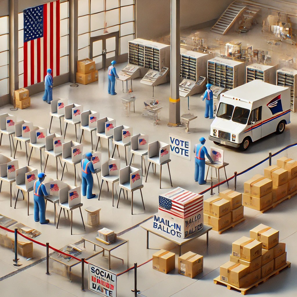 Featured image for Polling Stations Gear Up for the 2024 Election as Mail-in Ballots Are Prepared for Distribution