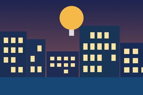 Illustration of a Boston skyline with a light bulb for Boston tech startups
