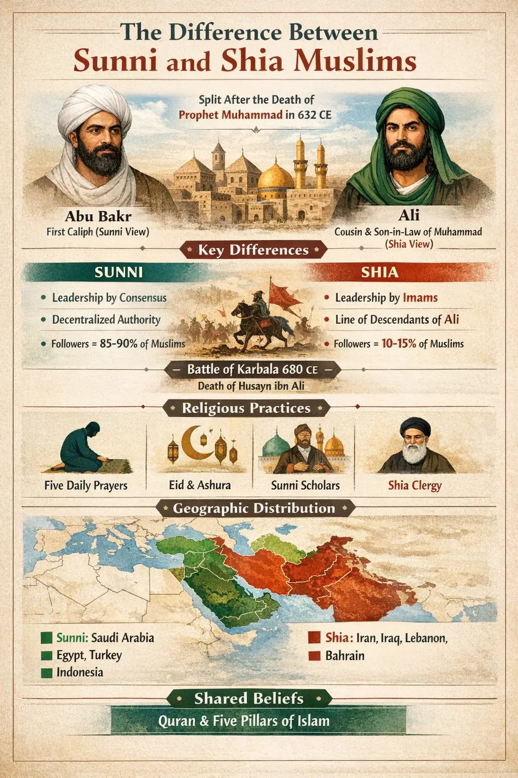Featured image for Report: The Difference Between Sunni and Shia Muslims