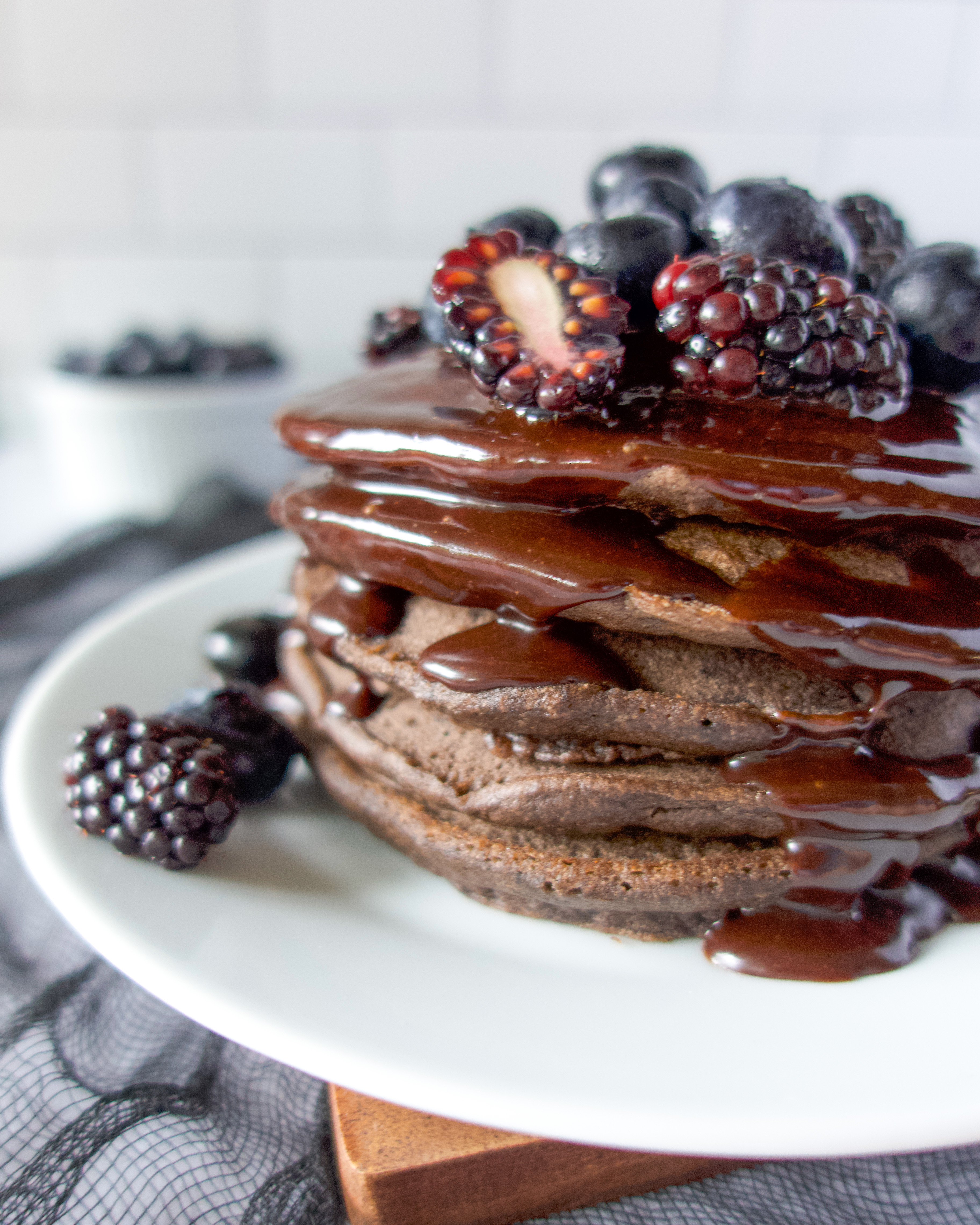 Black Cocoa Powder Pancakes