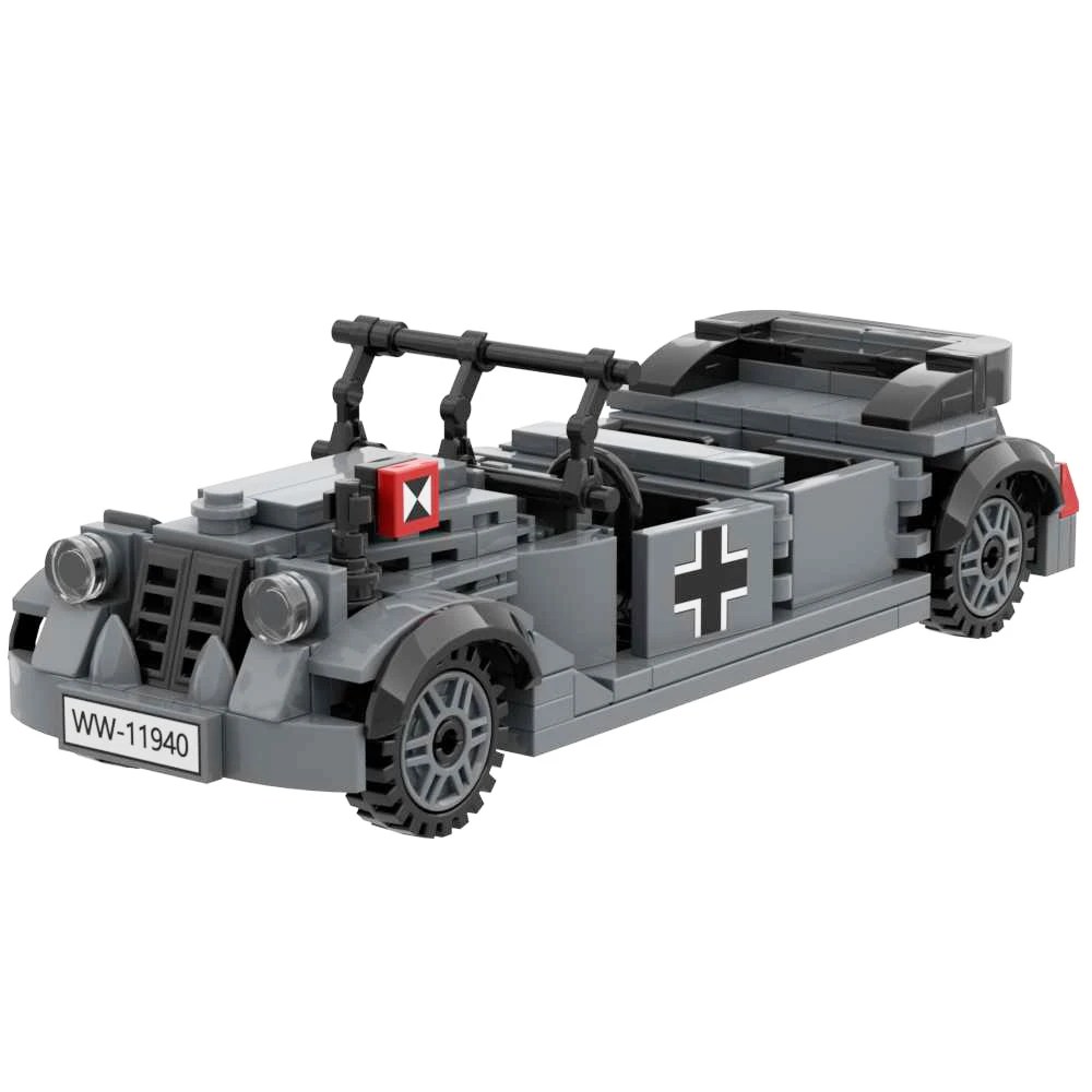 WW2 German Staff Car Toy New Model Building Blocks Military moc