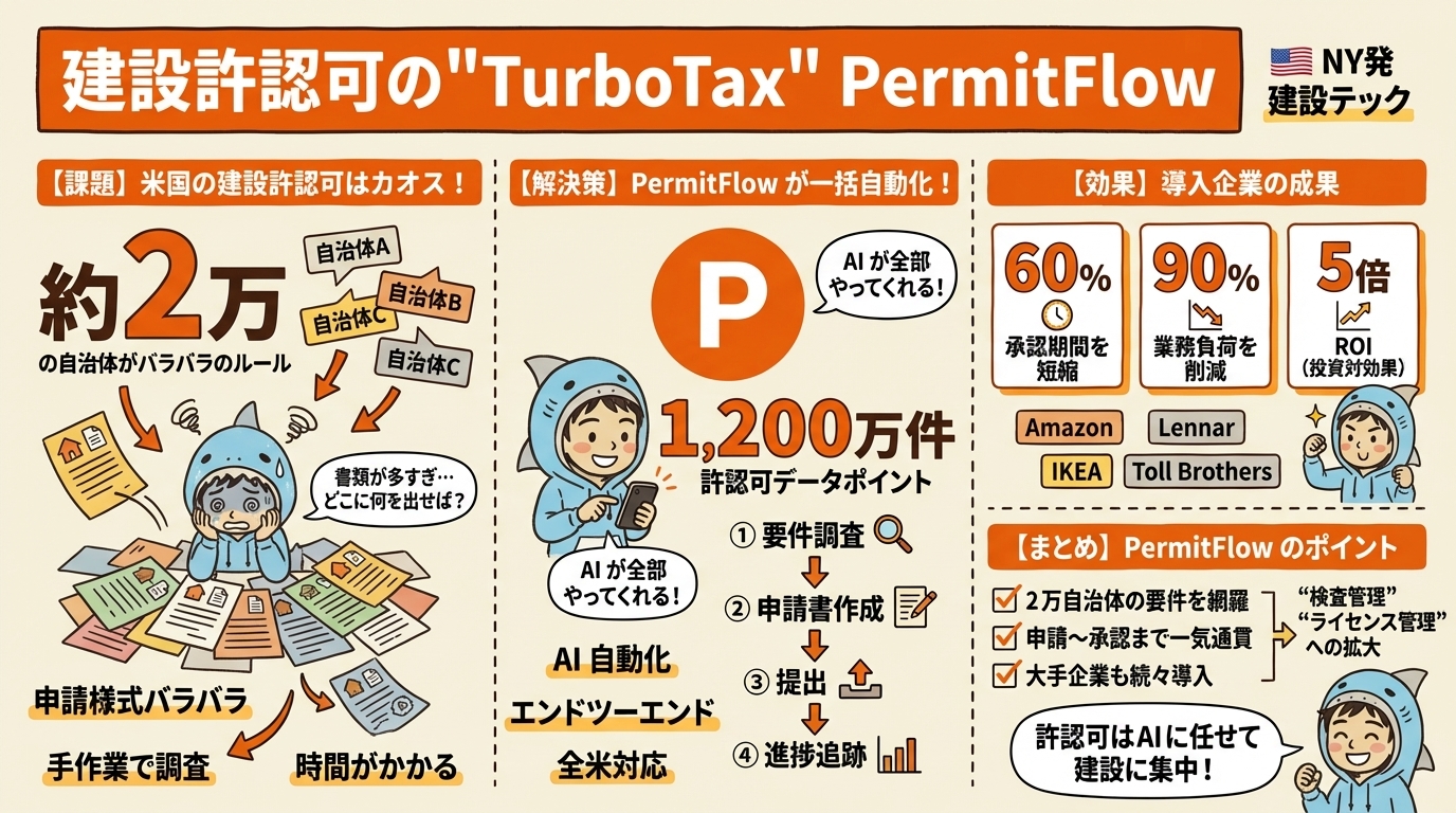 複雑な建設許認可作業をAIで自動化——PermitFlowが5,400万ドル調達