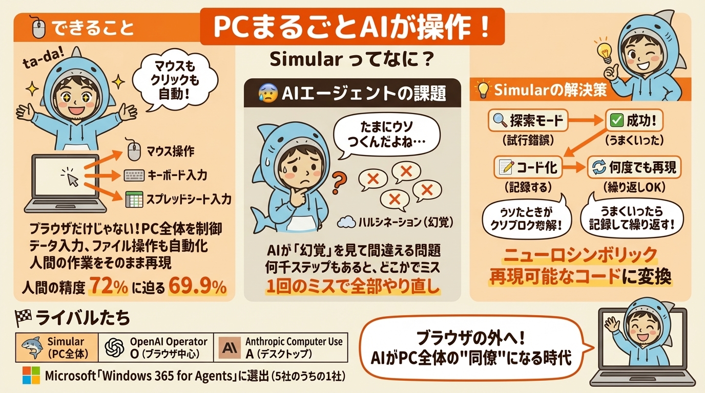 AIが「デスクトップ全体」を操作——元DeepMind研究者のSimularが2,150万ドル調達