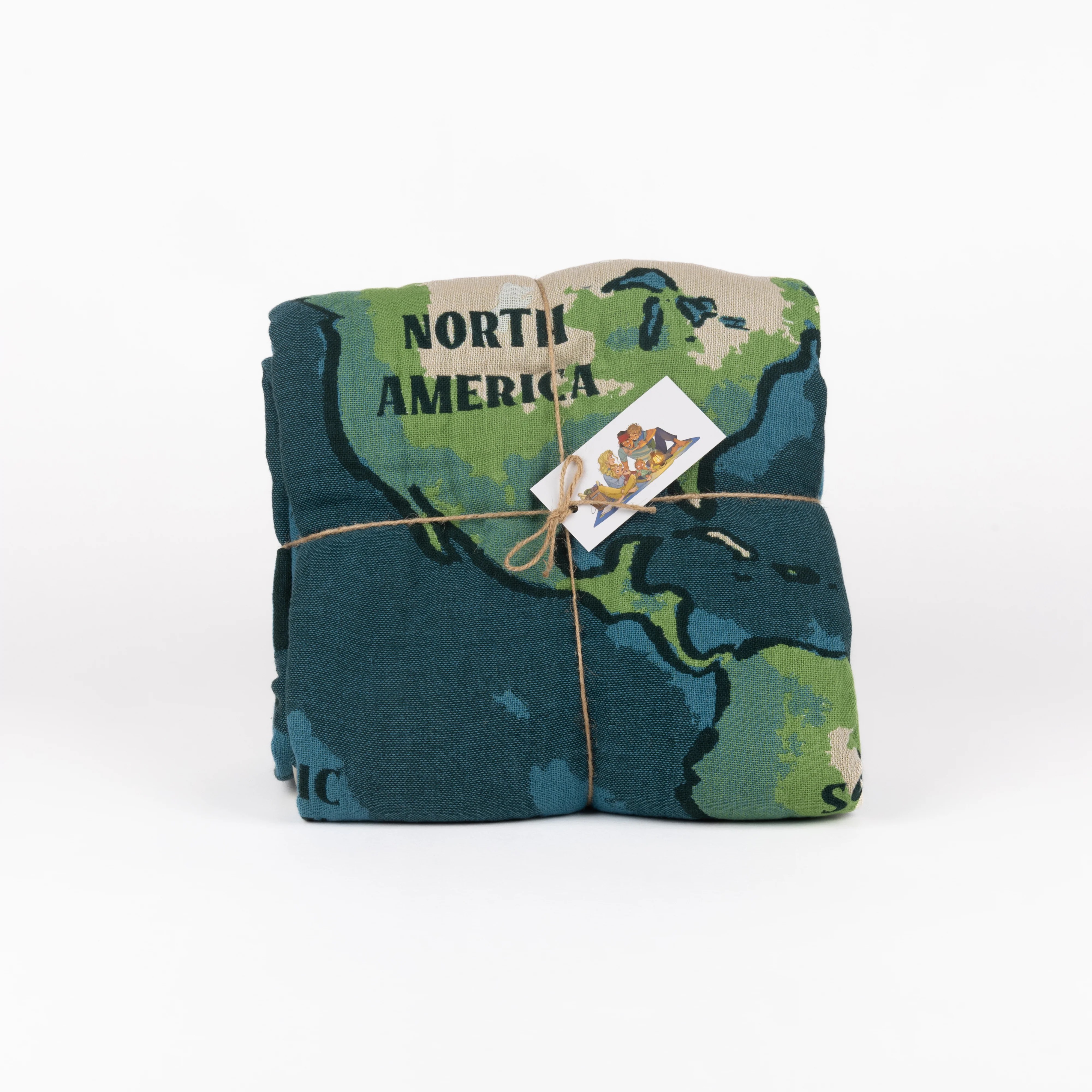 World Map Blanket The Bucket List Studios Folded Blanket 