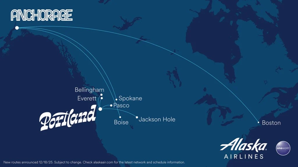 Alaska Airlines Expands Summer 2026 Schedule With New Anchorage And Alaska Map