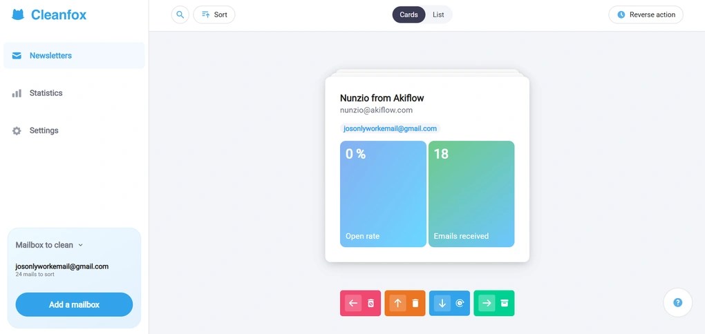 Cleanfox key features