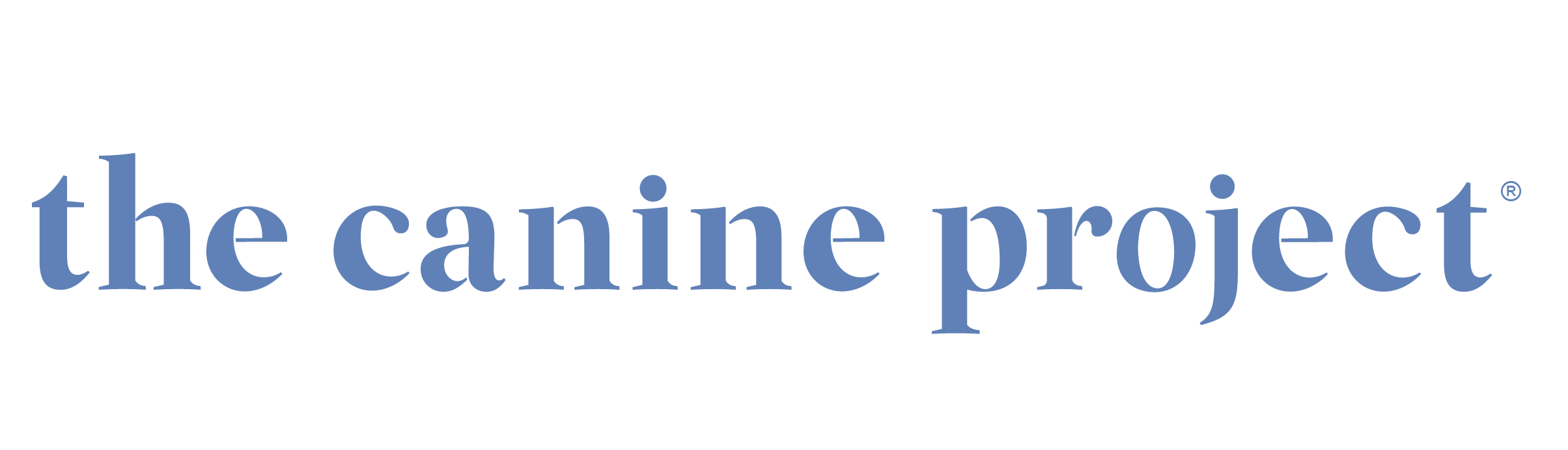 The Canine Project Logo with Registered Mark in Blue