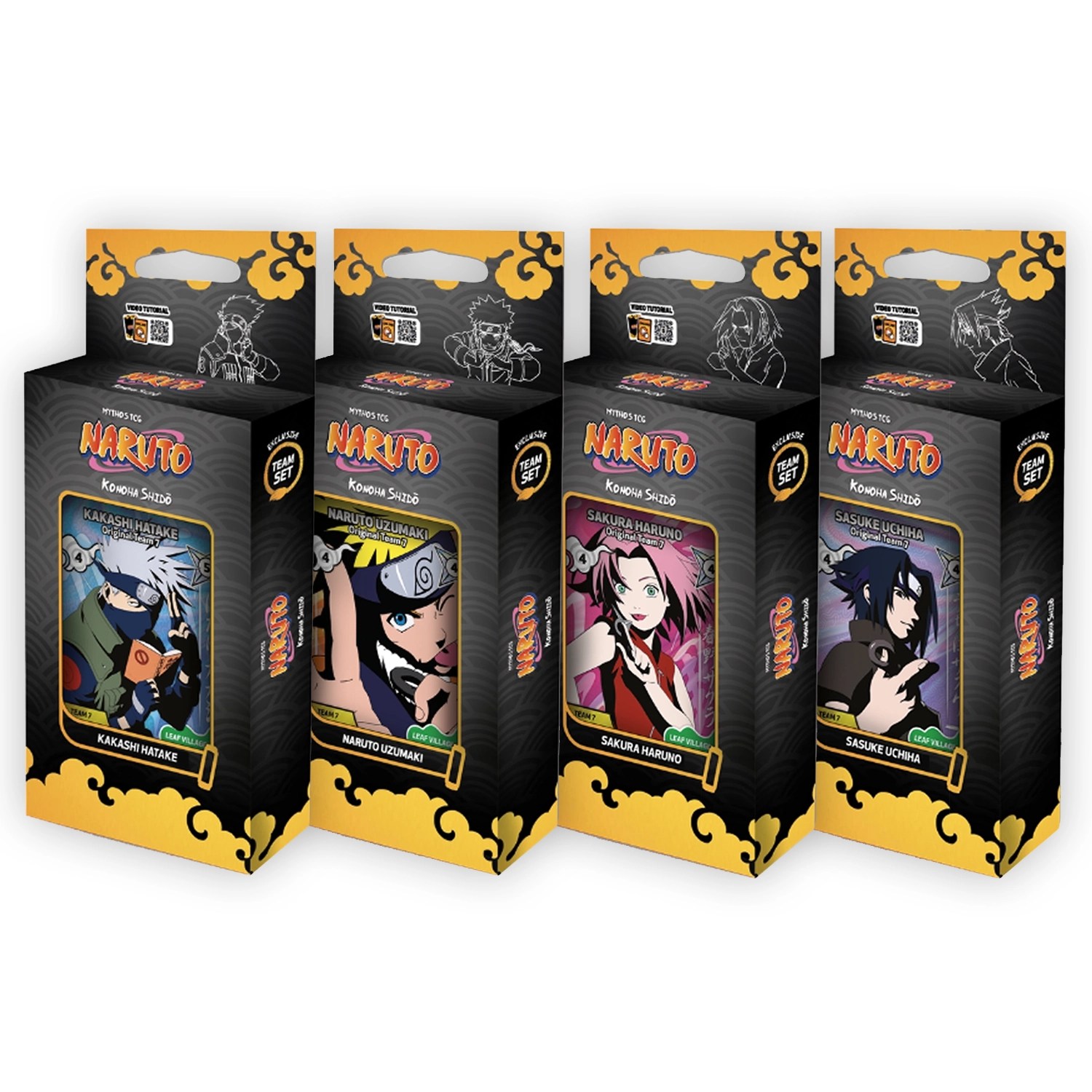 Imagen 4 Team Sets de Naruto Mythos TCG Kakashi, Naruto, Sakura y Sasuke
