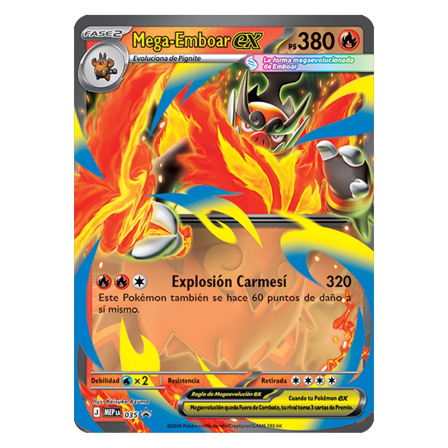 Carta promo Mega-Emboar