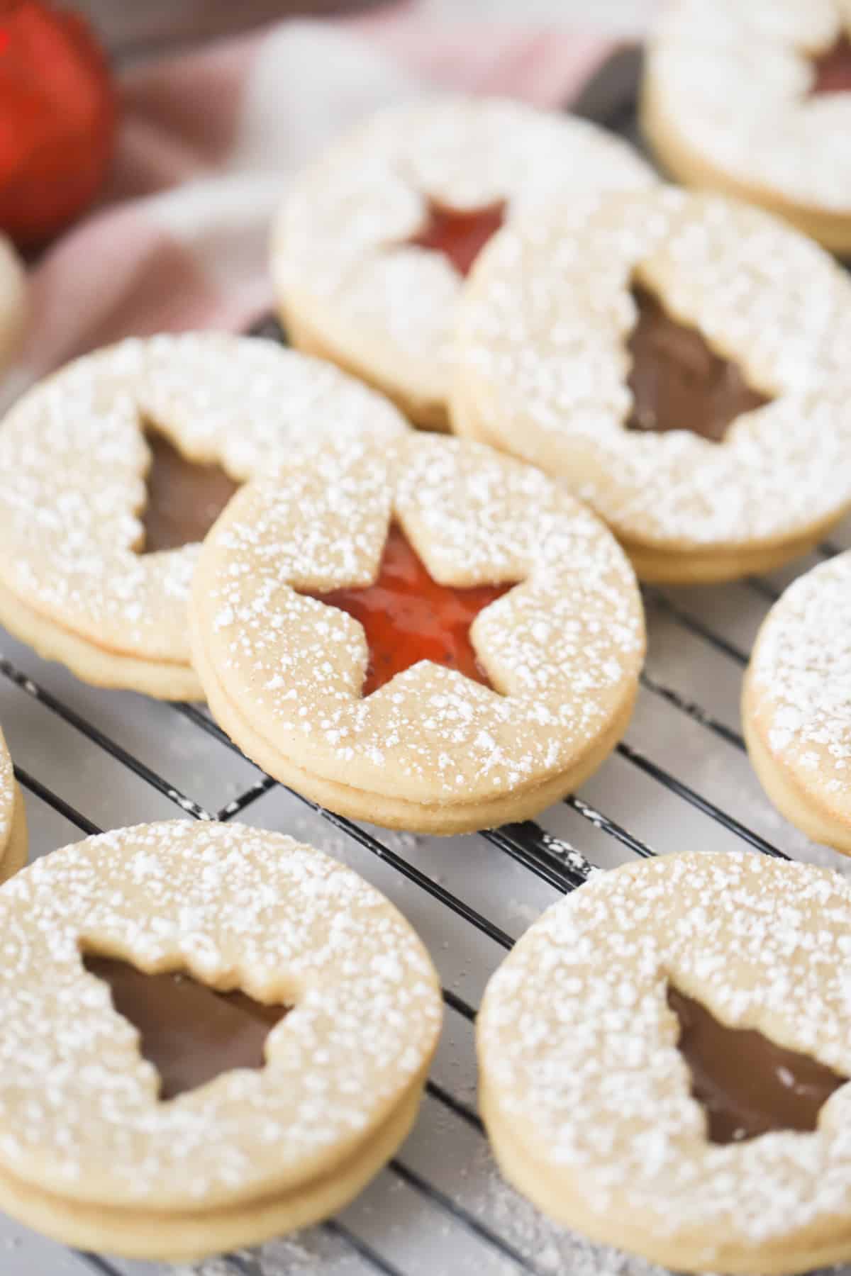 Perfect christmas cookies since they look like darling little snowballs. Christmas Linzer Cookies The Carefree Kitchen