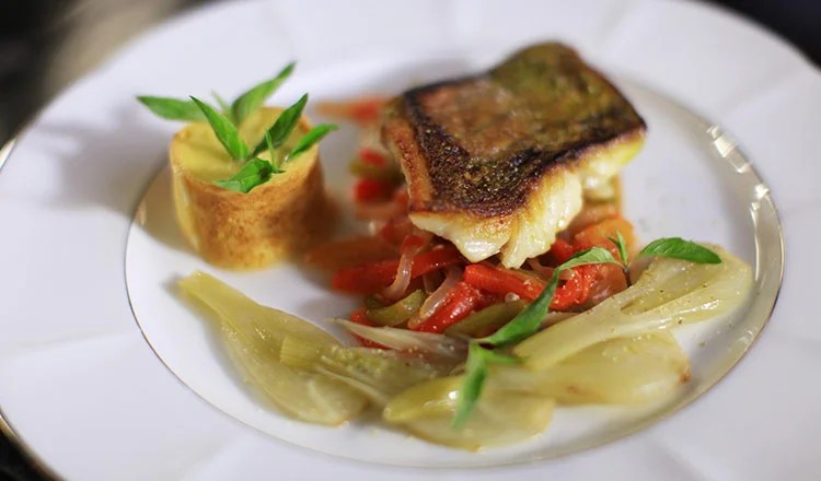 Chef Michel Roux's Pan Fried Red Snapper With Piperade & Aioli Sauce