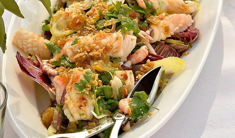 Hawkesbury Squid Salad Paired with Pinot Gris