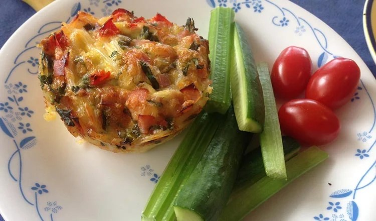 High In Fibre: Vegetable & Spaghetti Frittatas