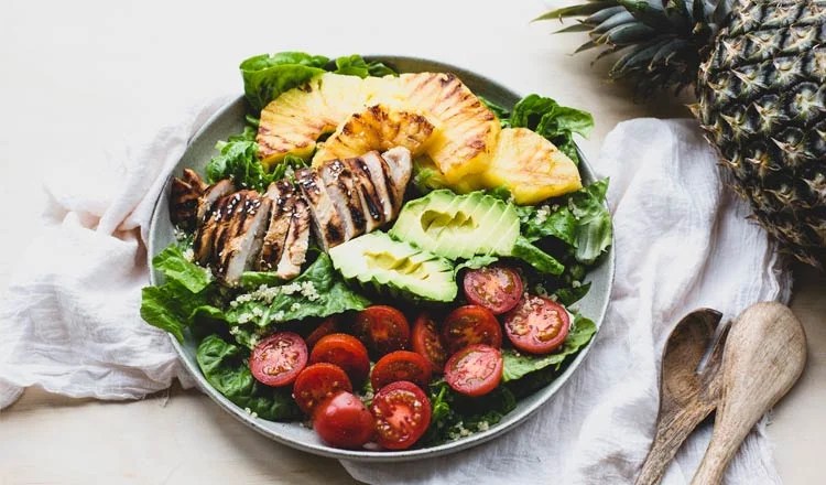 Teriyaki Chicken And Grilled Pineapple Salad!