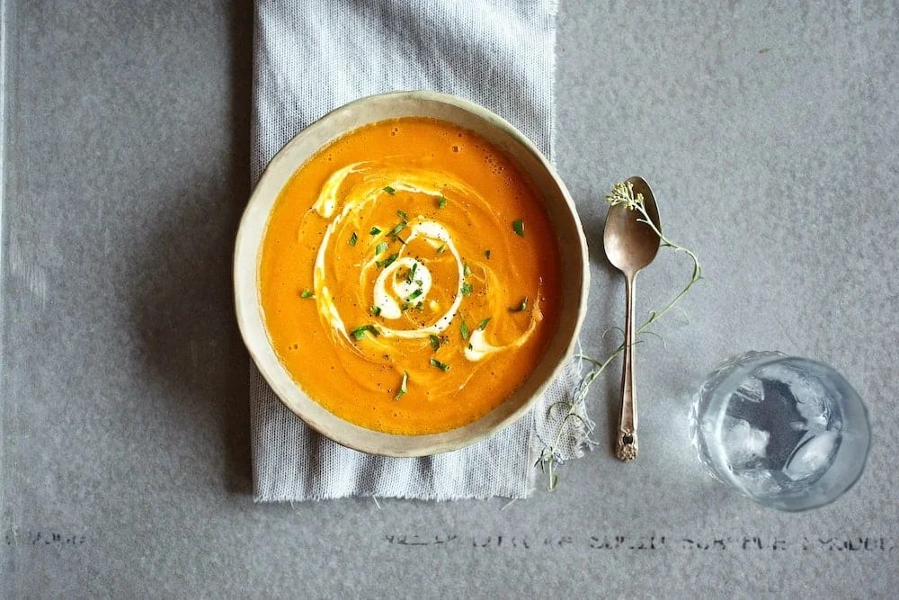 Curried carrot soup