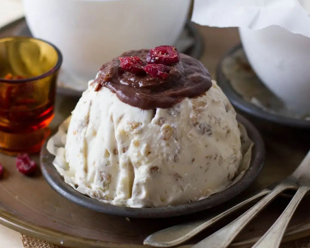 Frozen Yogurt Christmas Puddings