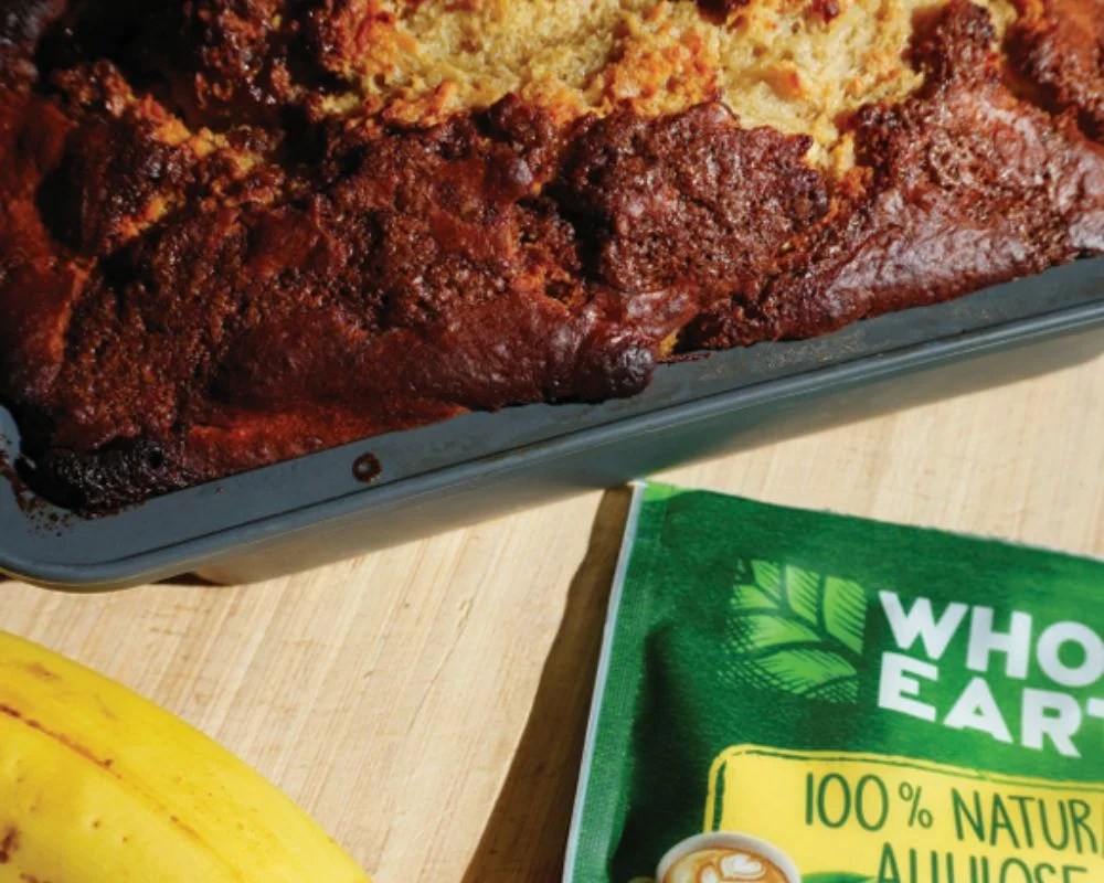 Sugar Free Banana Bread with Cinnamon Swirl