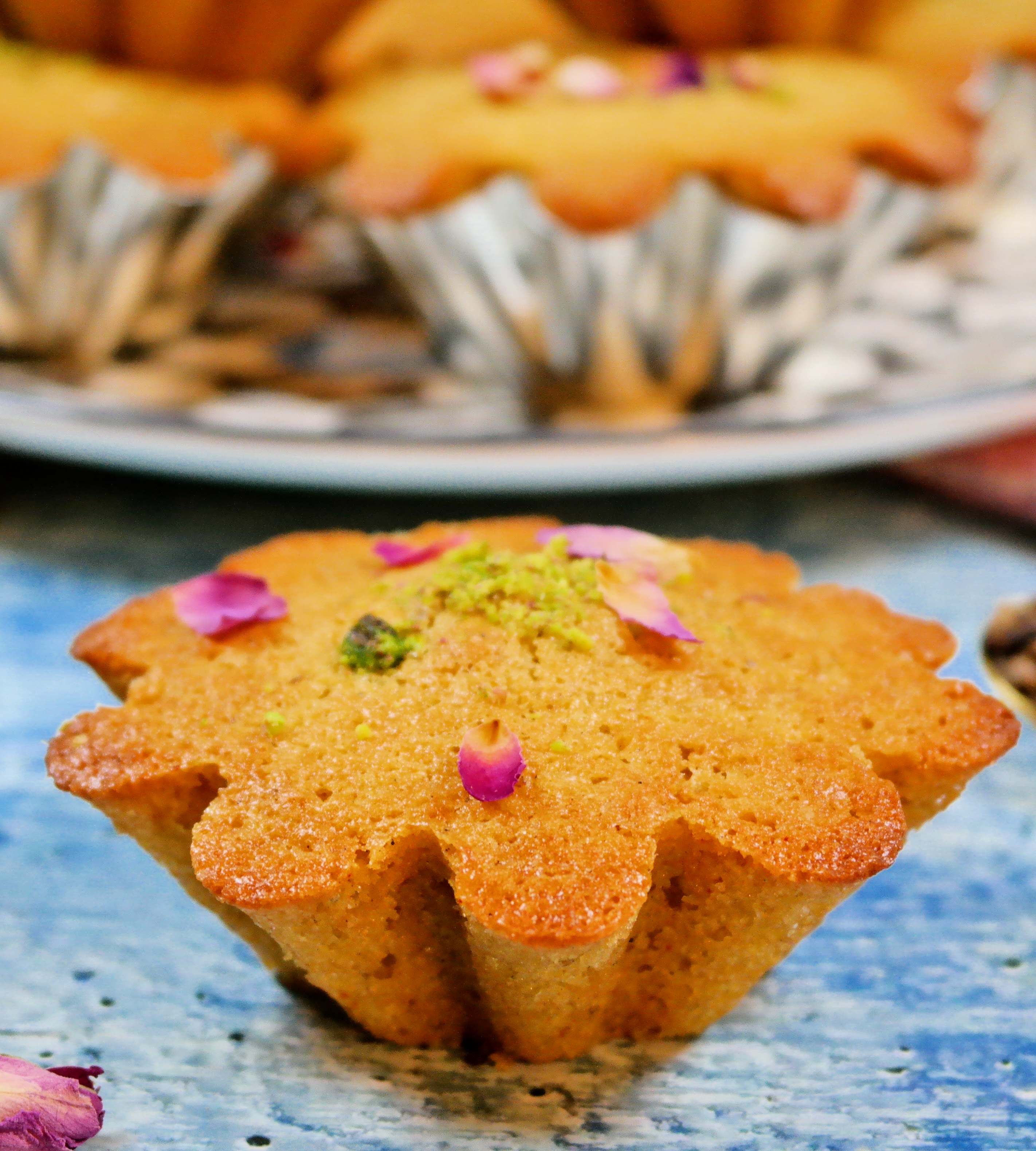 Cake Yazdi - cardamom and rosewater cupcakes - The Caspian Chef