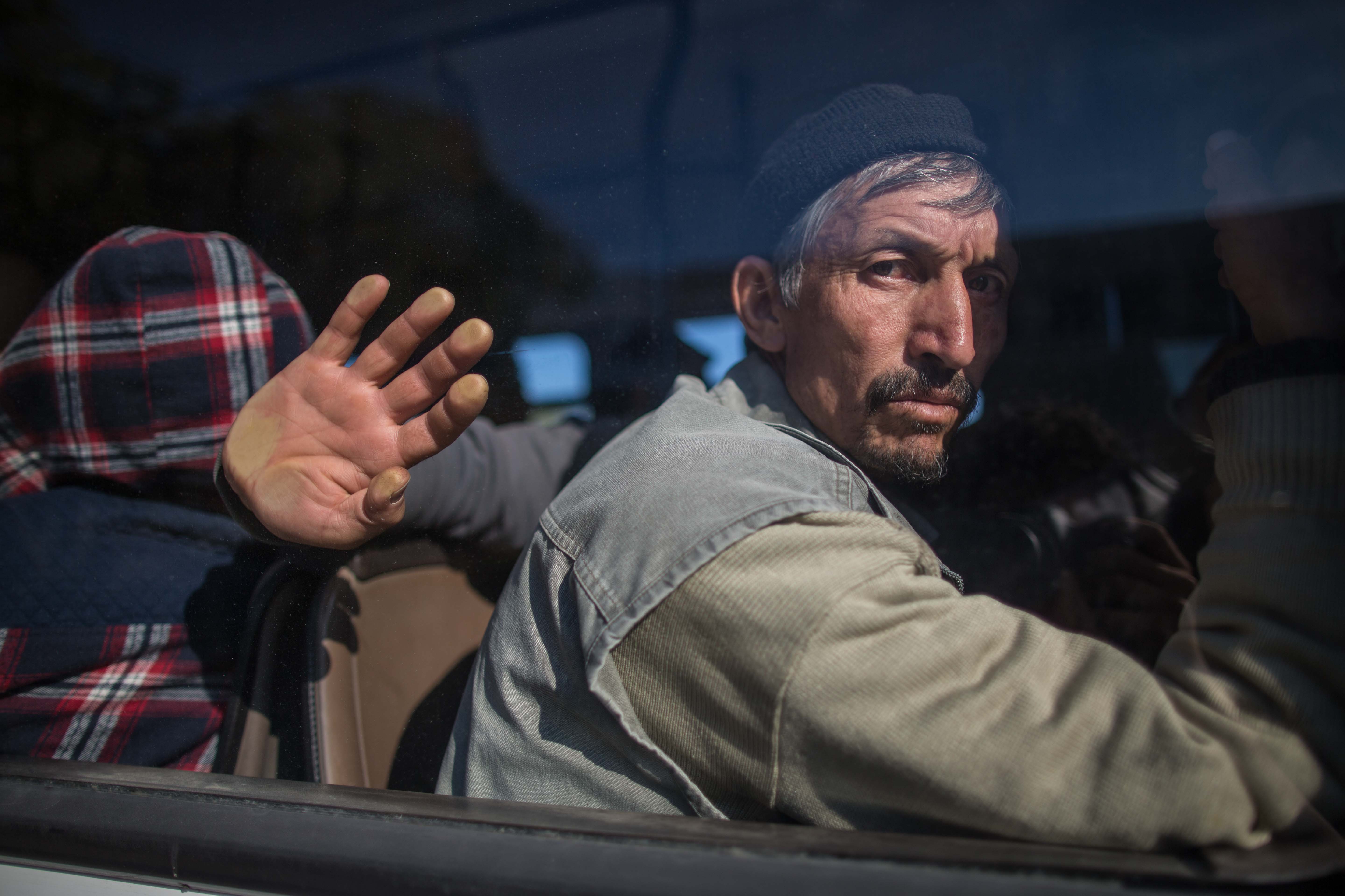 On the bus to the port to catch the boat to the European mainland, the last leg of a harrowing voyage out of war.