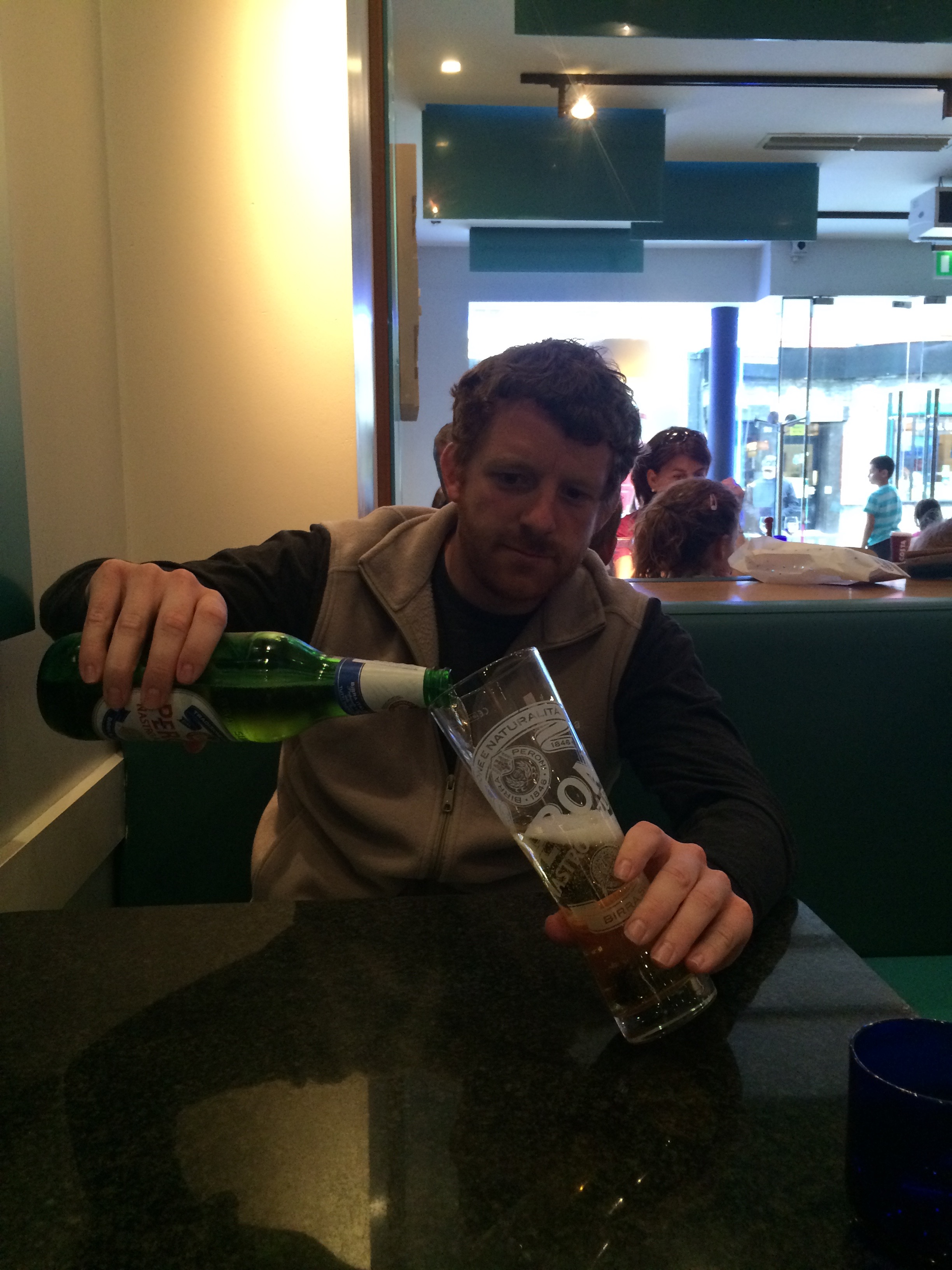 Pizza and beer for dinner in Killarney!