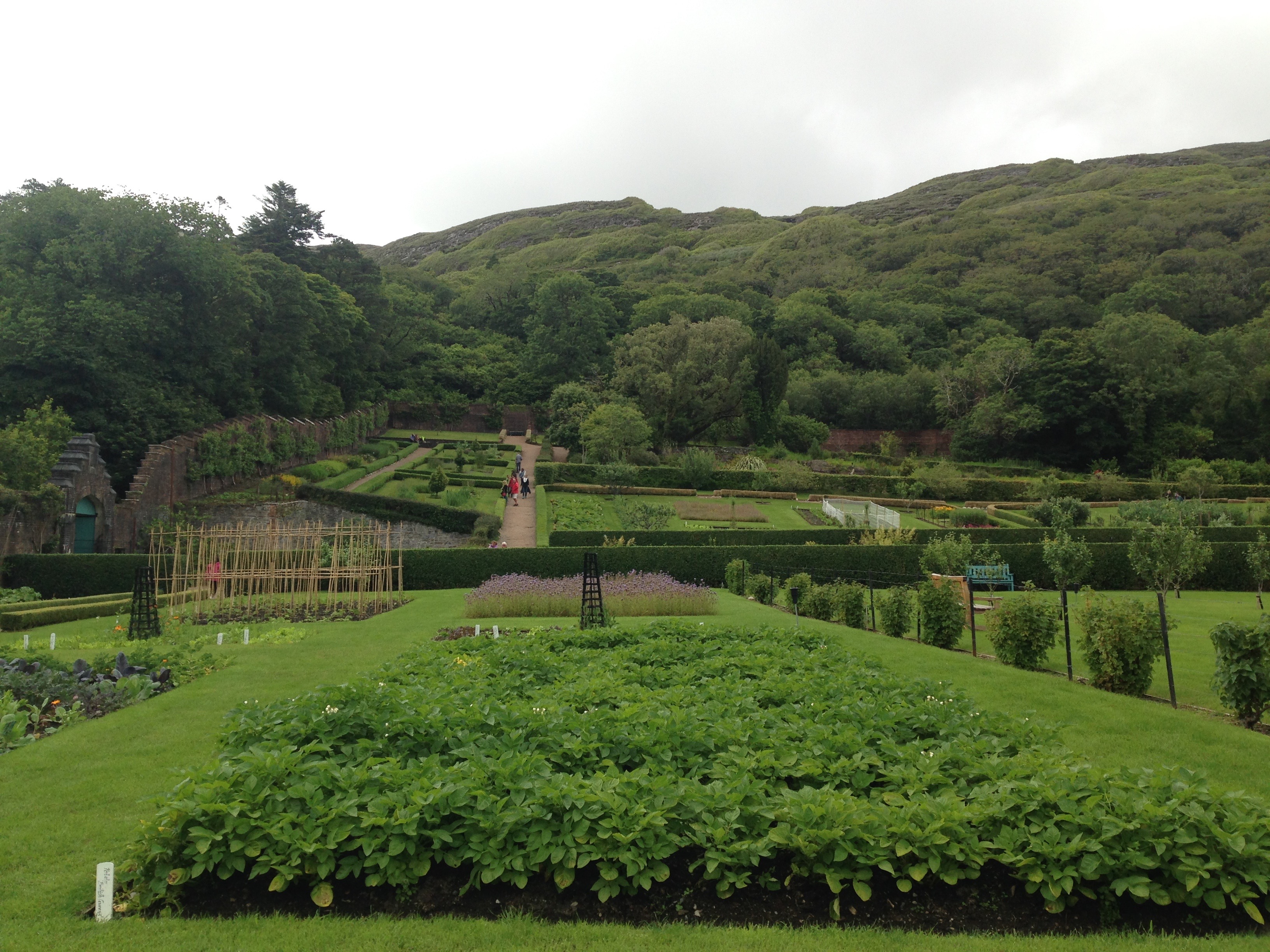 The "cooking garden" which was separated from the other gardens by a wall