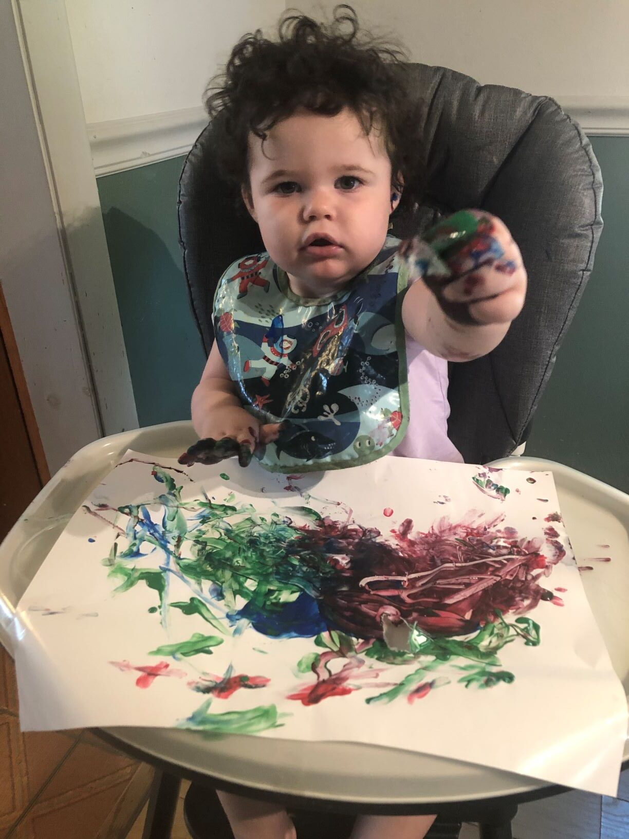 finger painting sensory play