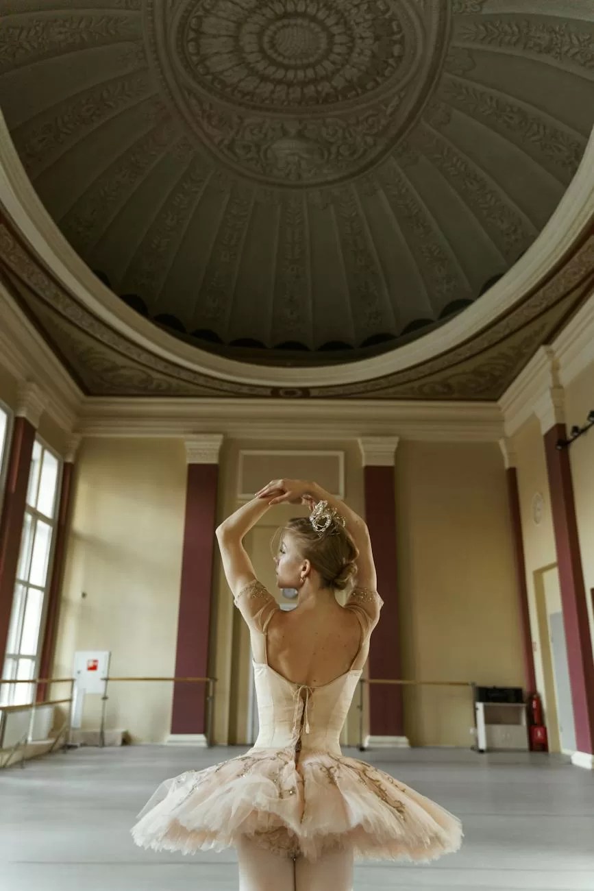 a ballet dancer inside a dance studio