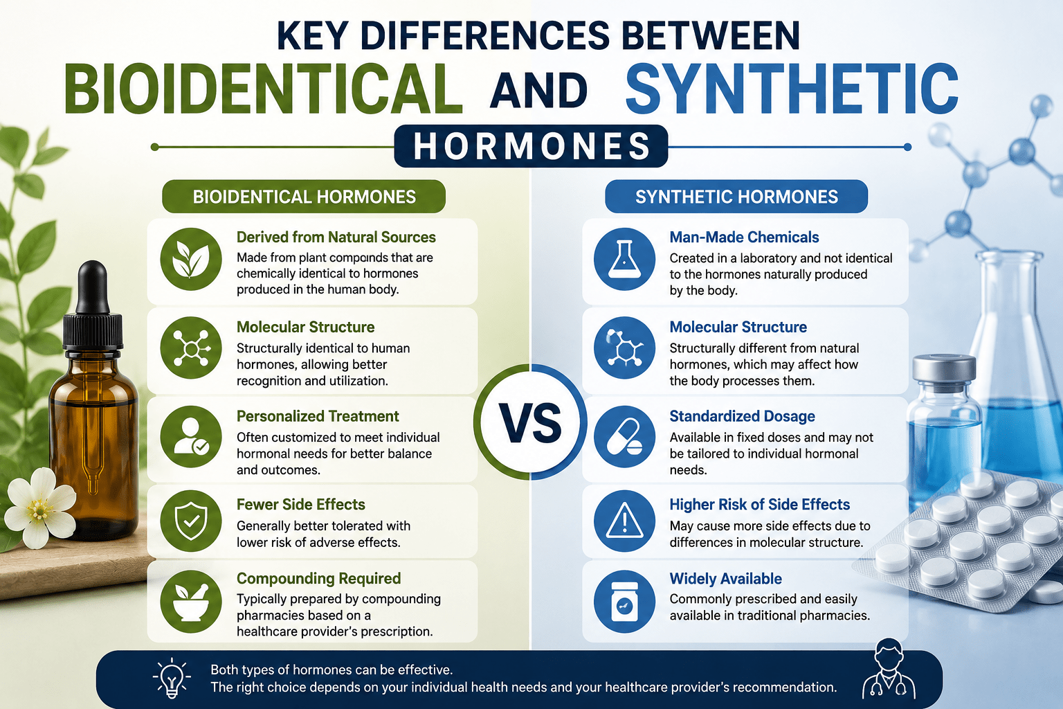 Key Differences Between Bioidentical and Synthetic Hormones