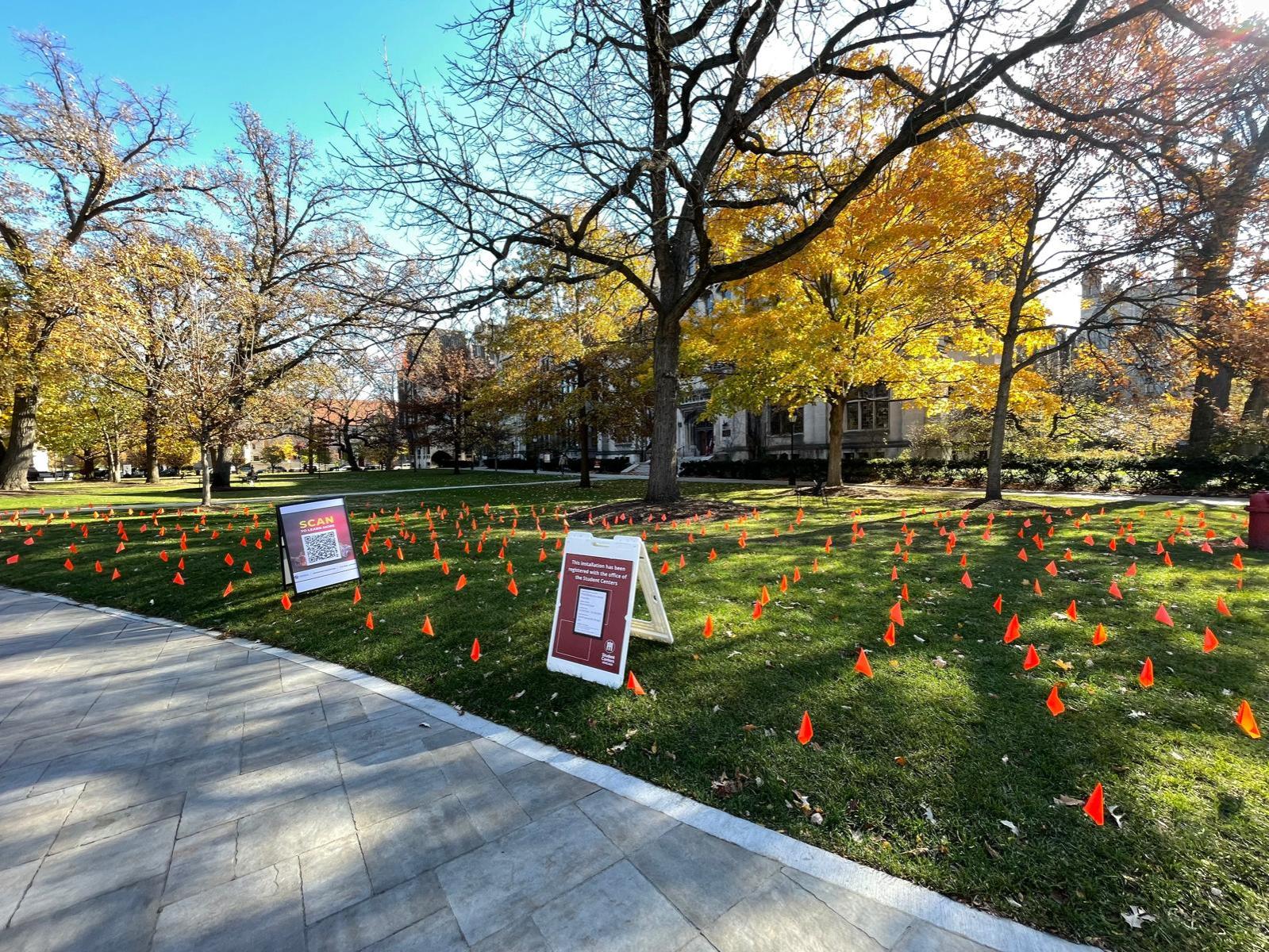 UChicago’s Vegan Club Holds Vigil for Turkeys Eaten During Thanksgiving on Main Quad 
