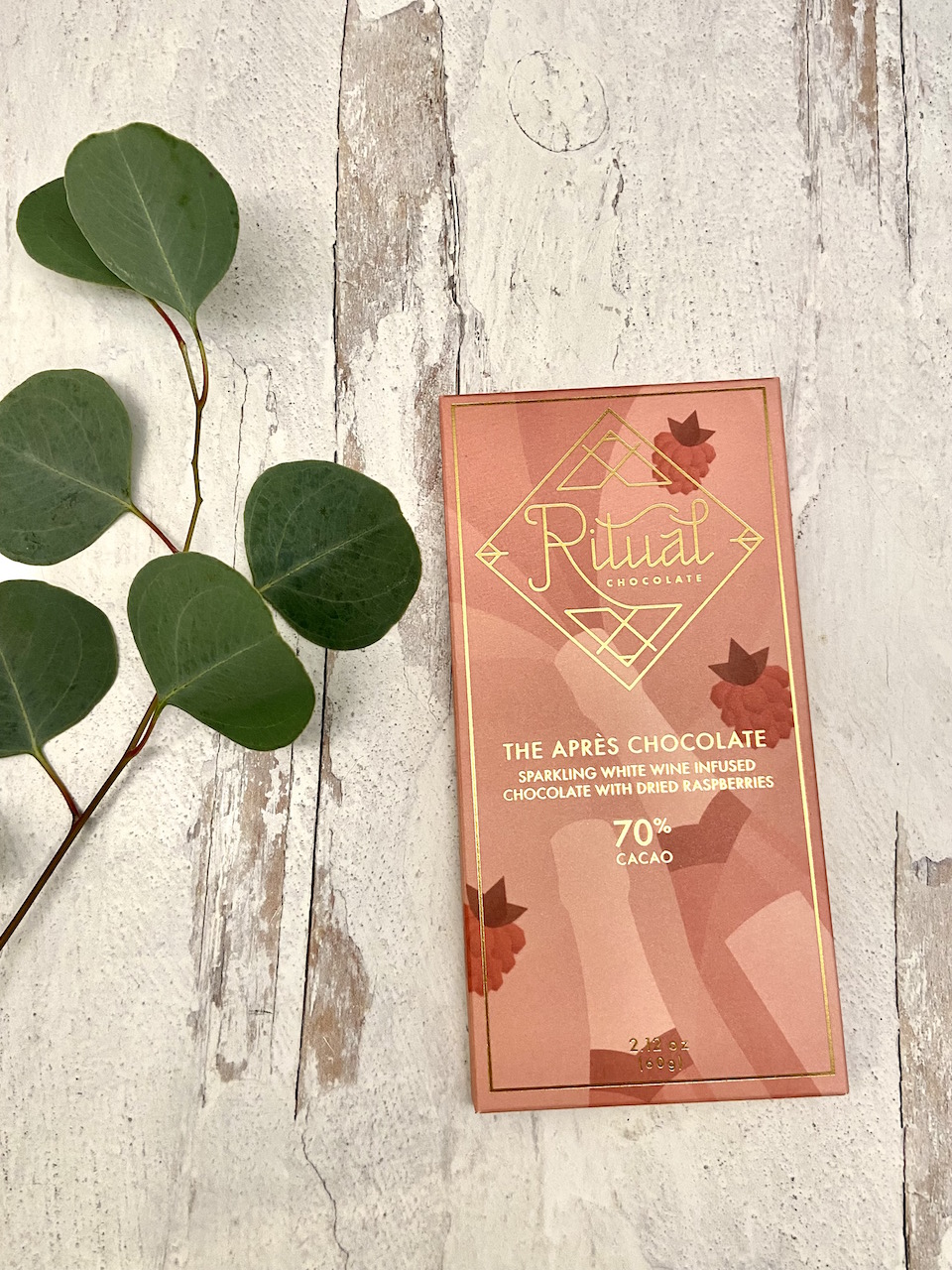 Ritual apres chocolate sparkling wine with raspberries 70% • the