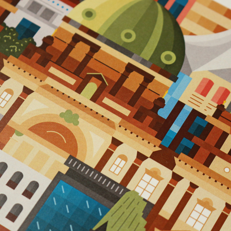 Berlin Blockprint Close Up by The City Works