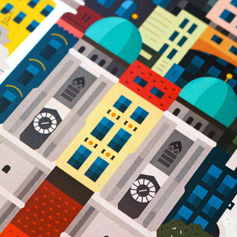 Munich Blockprint close Up by The City Works