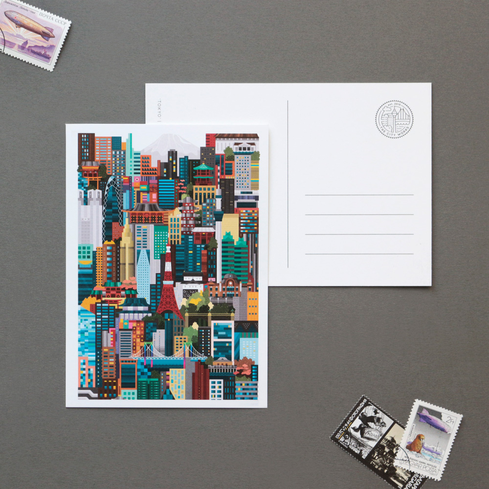 Tokyo-Postcard-Front by the city works