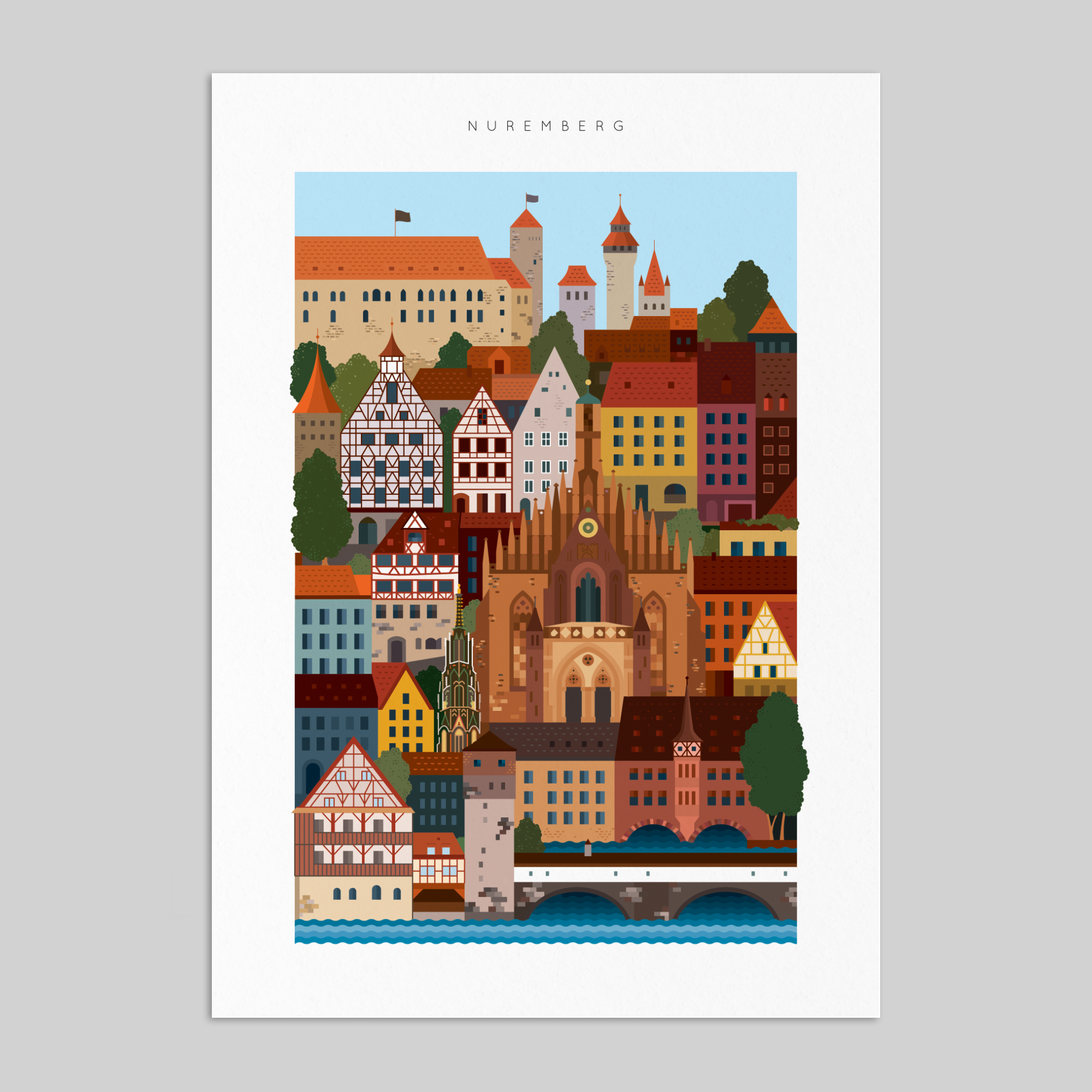 Nuremberg Blockprint by The City Works