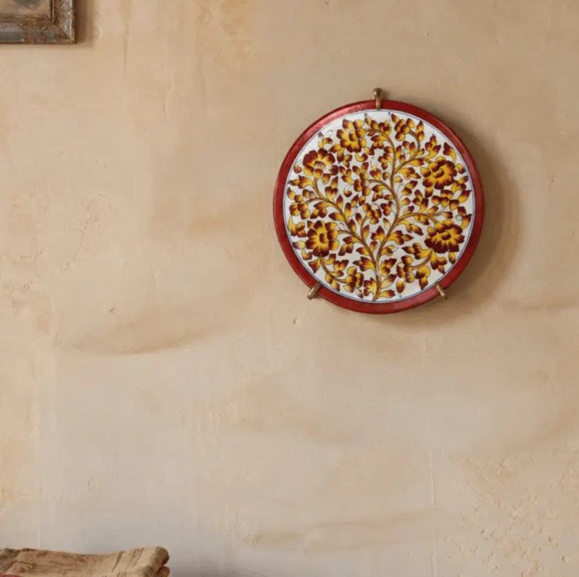 Buy a best handmade blue pottery decorative plates