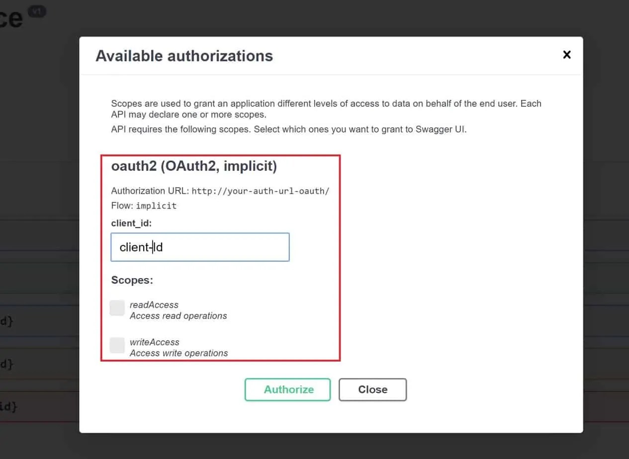 OAuth2 Authorization Token in swagger NET Core