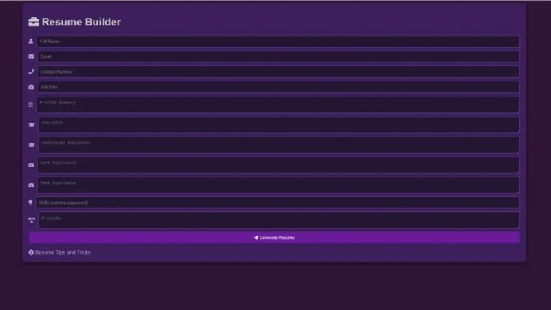 Resume Generator App Using Python - Best Abstract Patterns in Retina