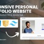 Build A Responsive Personal Portfolio Website Using HTML CSS And JavaScript