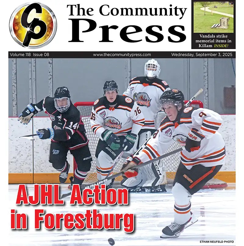 AJHL Action in Forestburg – check out the September 3 Community Press